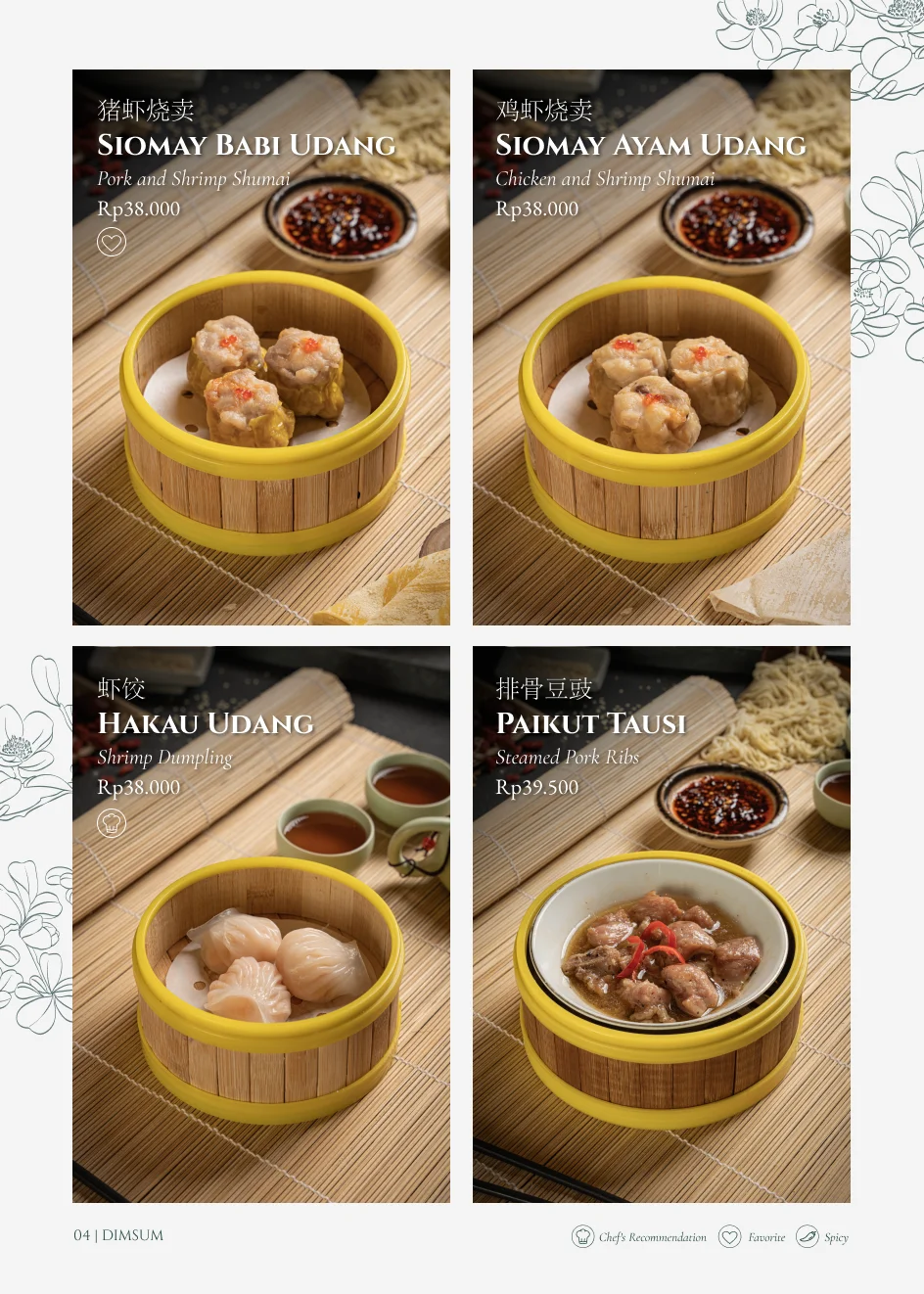Dim Sum Menu 1